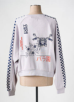 Pull resserrée sur le bas manches longues gris ROSE GARDEN femme
