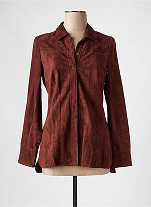 Veste casual col chemisier rouge ROSE GARDEN femme
