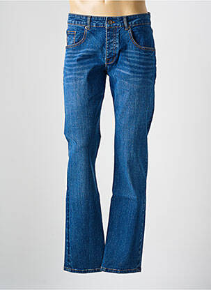 Jeans coupe droite fermeture zippée sous rabat boutonné taille normale bleu DAYTONA homme