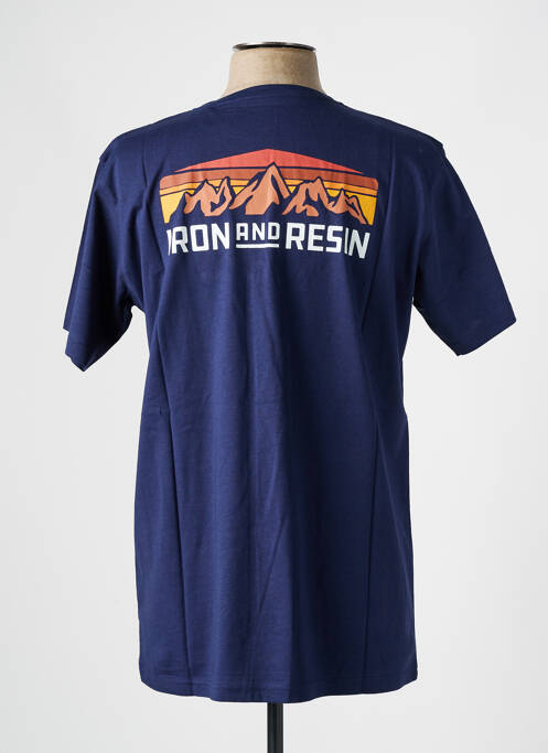 T-shirt coupe droite manches courtes bleu IRON AND RESIN homme