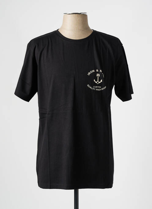 T-shirt coupe droite manches courtes noir IRON AND RESIN homme