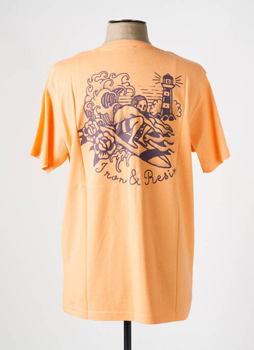 T-shirt coupe droite manches courtes orange IRON AND RESIN homme