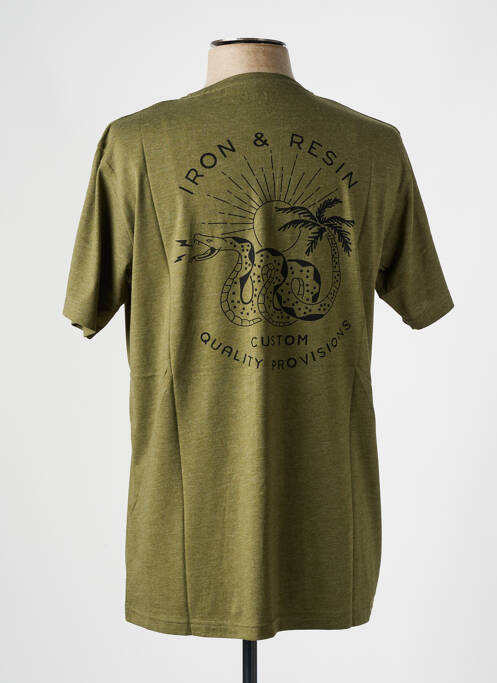 T-shirt coupe droite manches courtes vert IRON AND RESIN homme