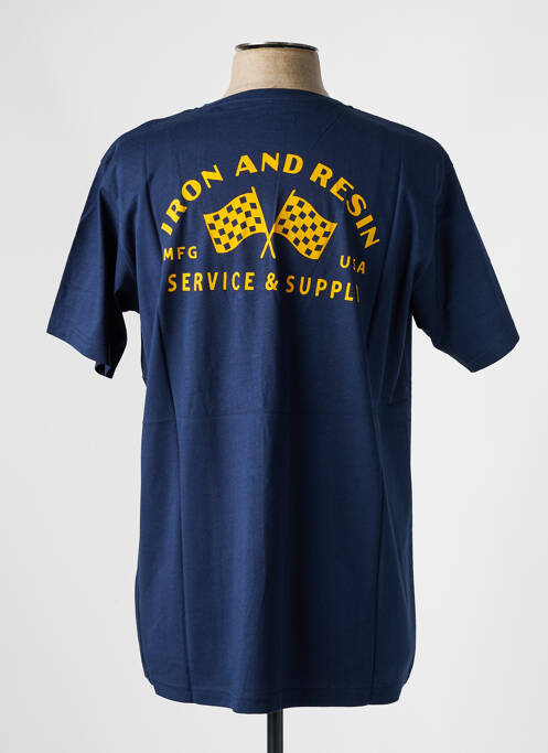 T-shirt bleu IRON AND RESIN homme