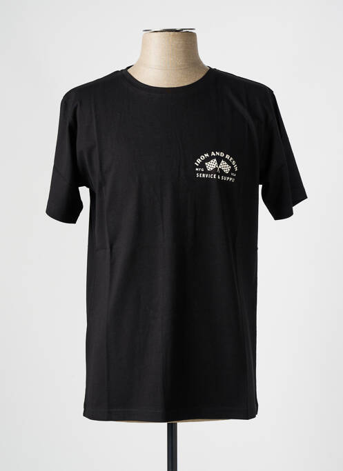 T-shirt noir IRON AND RESIN pour homme