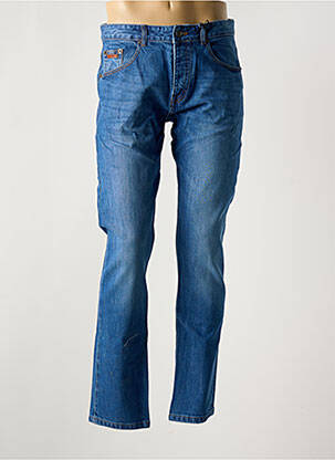 Jeans coupe slim fermeture boutonnée sur le devant taille normale bleu DAYTONA homme