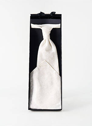 Cravate sélection tenue de soirée blanc BARUTTI homme