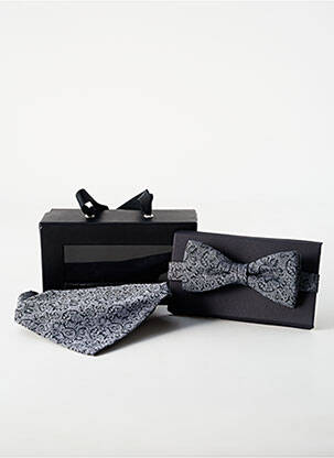 Noeud papillon imprimé fantaisie gris BARUTTI homme