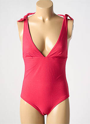 Maillot de bain 1 pièce stretch haut triangles rouge SIMONE PERELE femme