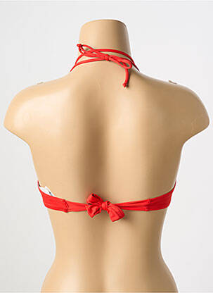 Haut de maillot de bain stretch haut triangles rouge ANTIGEL femme