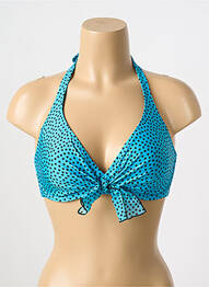 Haut de maillot de bain stretch bleu ANTIGEL femme