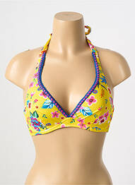 Haut de maillot de bain bretelles élastiquées amovibles jaune ANTIGEL femme