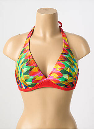 Haut de maillot de bain stretch haut soutien-gorge emboitant rouge ANTIGEL femme