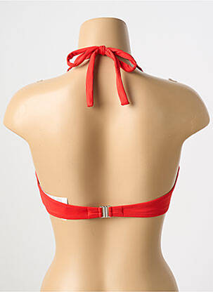 Haut de maillot de bain stretch haut soutien-gorge emboitant rouge ANTIGEL femme
