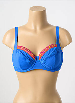 Haut de maillot de bain haut soutien-gorge emboitant haut soutien-gorge emboitant bleu ANTIGEL femme