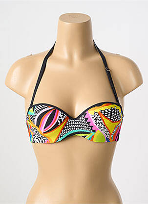 Haut de maillot de bain stretch haut soutien-gorge balconnet noir ANTIGEL femme