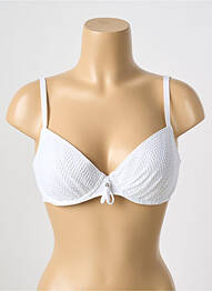 Haut de maillot de bain stretch haut soutien-gorge moulé blanc ANTIGEL femme