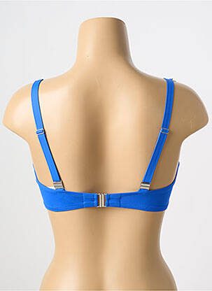 Haut de maillot de bain stretch haut soutien-gorge moulé bleu ANTIGEL femme