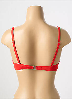 Haut de maillot de bain stretch haut soutien-gorge moulé rouge ANTIGEL femme