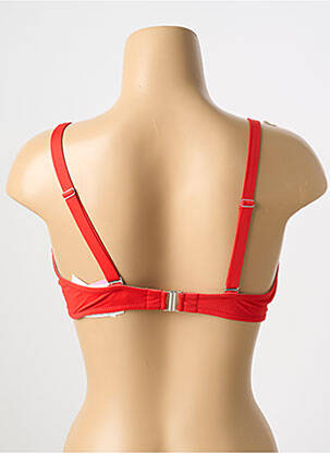 Haut de maillot de bain bretelles élastiquées amovibles haut soutien-gorge balconnet rouge ANTIGEL femme