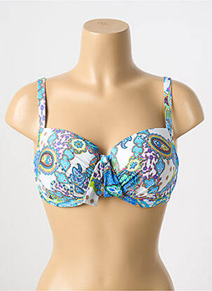 Haut de maillot de bain haut soutien-gorge moulé haut soutien-gorge moulé bleu ANTIGEL femme