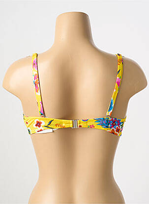 Haut de maillot de bain stretch haut soutien-gorge moulé jaune ANTIGEL femme