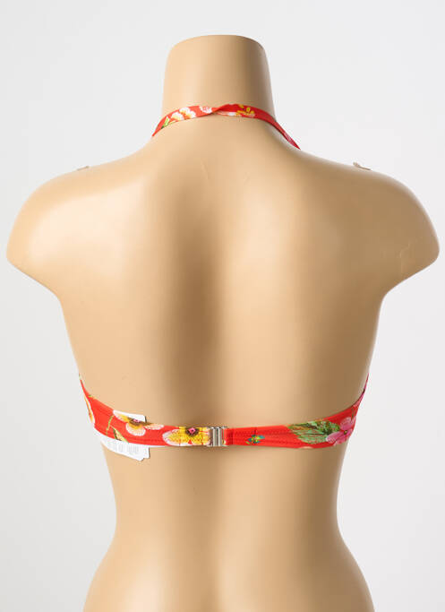 Haut de maillot de bain stretch haut soutien-gorge balconnet rouge ANTIGEL femme