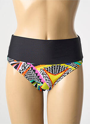 Bas de maillot de bain effet matière satinée culotte noir ANTIGEL femme