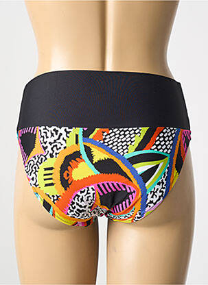 Bas de maillot de bain effet matière satinée culotte noir ANTIGEL femme