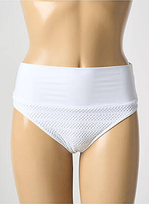 Bas de maillot de bain effet matière satinée culotte blanc ANTIGEL femme