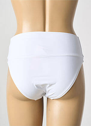 Bas de maillot de bain effet matière satinée culotte blanc ANTIGEL femme
