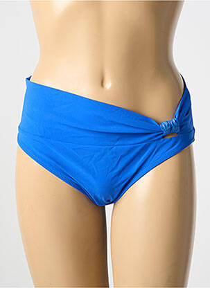 Bas de maillot de bain effet matière satinée culotte bleu ANTIGEL femme