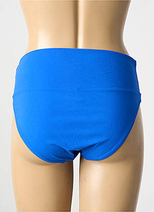Bas de maillot de bain effet matière satinée culotte bleu ANTIGEL femme