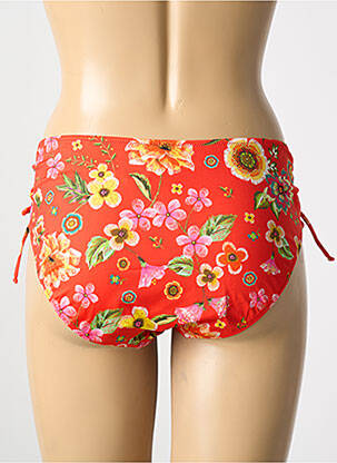 Bas de maillot de bain imprimé fleurs culotte rouge ANTIGEL femme