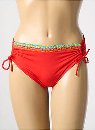 Bas de maillot de bain effet matière satinée culotte rouge ANTIGEL femme