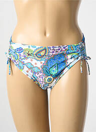 Bas de maillot de bain effet matière satinée culotte bleu ANTIGEL femme