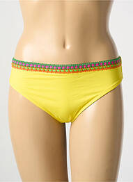 Bas de maillot de bain effet matière satinée culotte jaune ANTIGEL femme