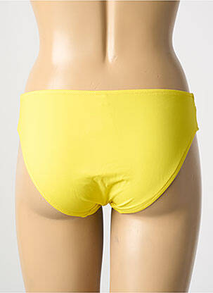 Bas de maillot de bain effet matière satinée culotte jaune ANTIGEL femme
