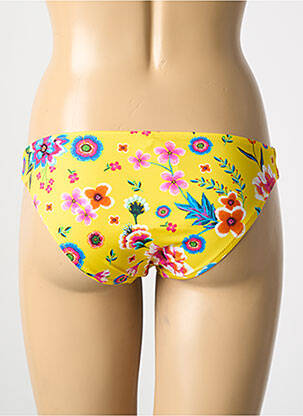 Bas de maillot de bain imprimé fleurs culotte jaune ANTIGEL femme