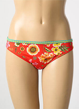 Bas de maillot de bain imprimé fleurs culotte rouge ANTIGEL femme