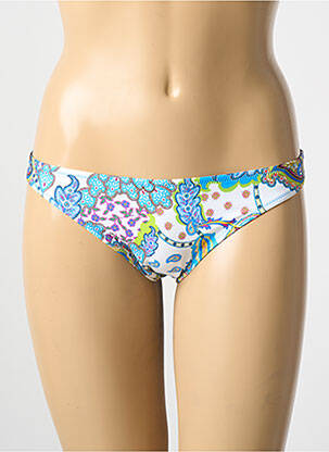 Bas de maillot de bain effet matière satinée culotte bleu ANTIGEL femme
