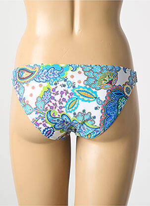 Bas de maillot de bain effet matière satinée culotte bleu ANTIGEL femme