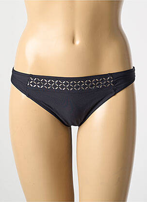 Bas de maillot de bain effet matière satinée culotte noir ANTIGEL femme
