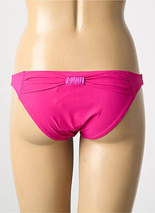 Bas de maillot de bain tissage satiné culotte rose ANTIGEL femme