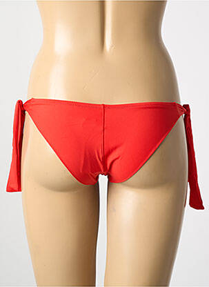 Bas de maillot de bain fermeture liens à nouer bikini rouge ANTIGEL femme