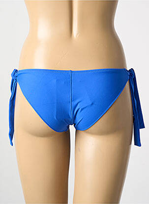 Bas de maillot de bain fermeture liens à nouer bikini bleu ANTIGEL femme