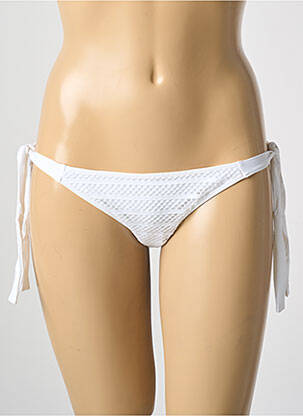 Bas de maillot de bain effet matière satinée bikini blanc ANTIGEL femme
