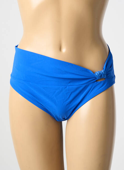 Bas de maillot de bain effet matière satinée culotte bleu ANTIGEL femme