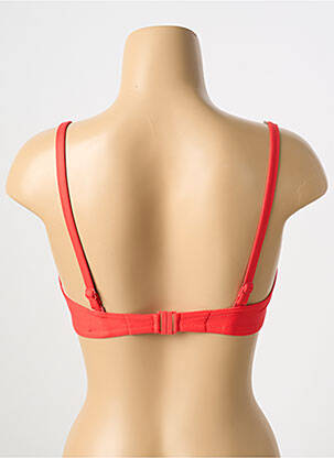 Haut de maillot de bain bretelles élastiquées amovibles haut soutien-gorge balconnet rouge SIMONE PERELE femme