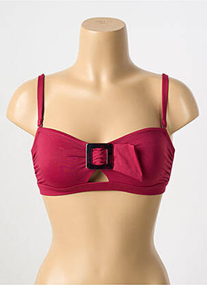 Haut de maillot de bain stretch haut bandeau rouge SIMONE PERELE femme